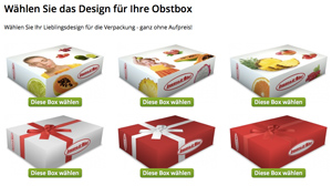 Obstboxen-Designs als Geschenk oder Firmenräsent